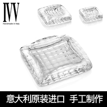 Italian Ivv Crystal Glass Snow Eggplant Smoke Cylinders Nordic Light Lavish Office Creative Personality Trend Ashtrays