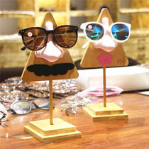 Creative sunglasses sun glasses display props myopia glasses display glasses shop window decoration ornaments bamboo wood
