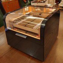  Italian designer designed large-capacity humidor Cedar wooden box Cigar moisturizing box