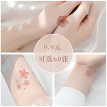 Tattoo patch ins Wind female small pattern hands disposable water washing ancient wind fairy air cherry blossoms on the other side waterproof and lasting