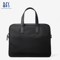 BFS briefcase men Business simple portable briefcase men canvas 13 inch computer bag Oxford cloth waterproof small