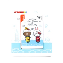 Taiwan HELLO KITTY x Line Friends Happy friends combined travel Rolled iCash