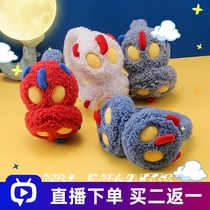 Winter childrens ear cover cartoon otter foldable boys and girls plus velvet padded Mancan love ear warm earmuffs