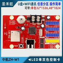 China Airlines control card ZH-W1 wireless phone WIFI U pan LED advertising walking word display screen system motherboard