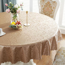 Round table tablecloth waterproof and oil-proof disposable anti-hot leather table mat table mat fabric Home Hotel round dining cloth tablecloth