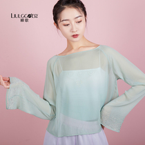  Liu Ge classical dance new loose top modern dance blouse practice body rhyme yarn clothes Chinese dance dance clothes female summer