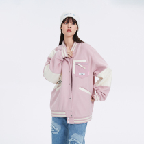 (FPMZ official store) double pocket splicing towel embroidered baseball uniform jacket jacket men and women couples wear loosely