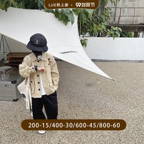 Slightly childrens coat boy spring and autumn baby 2021 trench coat Japanese foreign style overcoat jacket