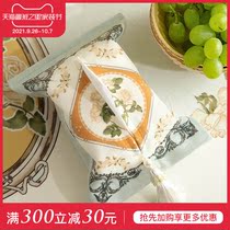 Fan Jing attitude Rococo American French car tissue box living room tea table towel set household paper towel box