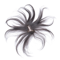 Real hair hair piece Woven hair hair block Female wig piece hair top hair patch hair head incognito hair block invisible thin curly hair bangs
