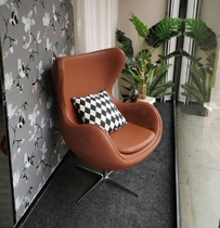Nordic Designer Egg-Shaped Chair GRP Egg Chair Eggshell Chair Home Living Room Balcony Swivel Single Chair