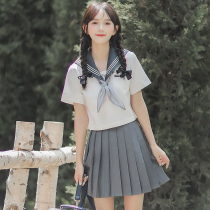 jk uniform skirt girl school uniform suit female summer genuine full set of student college Feng Shui hand clothes short-sleeved high school student