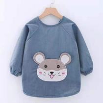 Baby Hood Clothing Waterproof Autumn Winter Children Apron Long Sleeve Protective Clothing Baby Bib Kids Anti-Wear Boy Eating Clothes