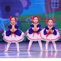 61 children acting out of fluffy dress Dress Girl Princess Dresses Dress Kindergarten Dance Performance choral suit