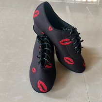 Emperor dance bully professional Latin dance shoes red lips teacher shoes high heel dance shoes adult female coach shoes New