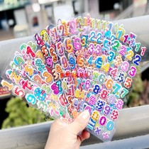 Arabic digital stickers 1 to 10 children 3d bubble stickers kindergarten puzzle rewards paste children stickers