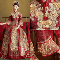 Advanced Xiuhe clothing bride 2021 new Chinese wedding dress high-end show kimono female married pregnant woman Xiuhe