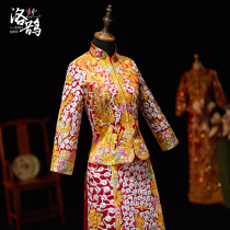Summer big five fu dragon and phoenix gown 2021 new wedding dress Chinese style wedding show coat royal bride Xiuhe skirt
