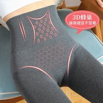 Autumn and winter abdomen pressure plus velvet padded leggings womens high waist pantyhose wear black warm pants thin