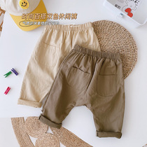 Baby pants Spring and autumn clothing for men and women Big PP trousers foreign air casual outside wearing childrens easy Harun pants Korean version