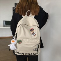 Shoulder backpack women Summer tide cool junior high school students schoolbag female middle school students 2021 New backpack college students travel