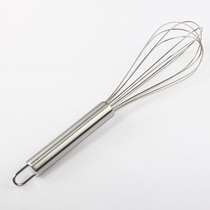 10 inch 6-wire stainless steel household manual egg beater household cream whisk egg white egg yolk Coarse mixing stick