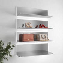 Shoe shop stainless steel shoe rack Wall bag rack display rack shopping mall clothing display rack cosmetics decoration rack