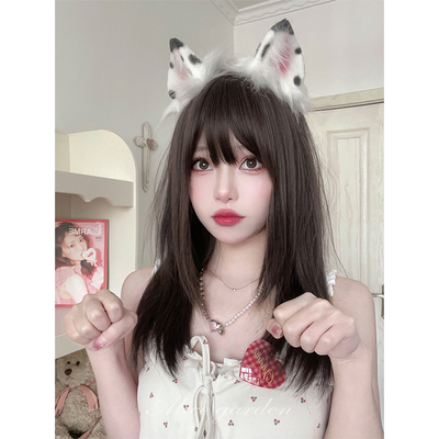 taobao agent Alicegarden wig female long hair net red and white JK layer long straight hair lolita daily full set