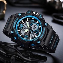 Night Light Watch Mens Big Dial Multifunction Sports Watch Junior High School Chronograph Waterproof Personality Secondary School Tide