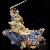 Taihang cliff root carving ornaments carved wood carving birthday Star aging material tumor scar Dharma Maitreya Guan Gong Buddha statue crafts