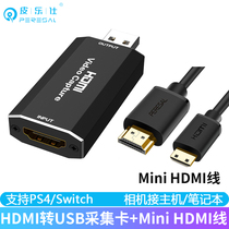 mini HDMI to USB capture card canon SLR Nikon camera connected to the host laptop video