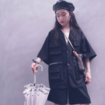 Cold aunt customized men and women children small suit Super A tooling wind loose jacket catwalk show suit parent-child style