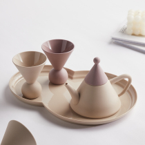 Mili Feng Ceramic Tea Set with light luxury high-end household tea cup teapot making teapot drink Kung fu tea