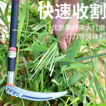 Outdoor agricultural weeding tools imported manganese steel sickle grass cutting knife agricultural tools corn harvesting cut rice long handle sickle