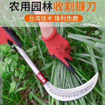 Manganese steel outdoor sickle Greening multifunctional hacker agricultural harvesting weeding and cutting wood and cutting trees special artifact sickle