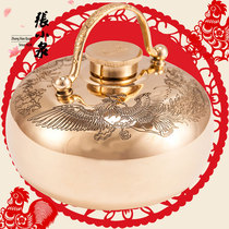 Zhang Xiaoquan Dragon and Phoenix alloy warm heart series Tang Pozi medium copper thickened water injection hot water bottle warm hand treasure