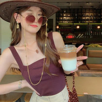 In momo (wave collar sling) 2021 new fashionable slim vest female summer wear inside Design Tide