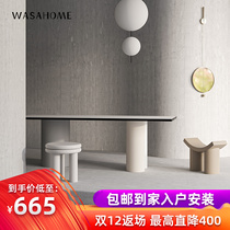 Nordic solid wood long table light luxury conference table negotiation table personality workbench clothing store display table minimalist desk