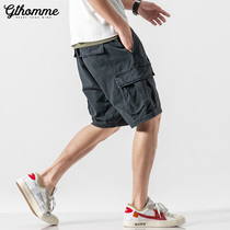 Summer new mens frock shorts men loose straight tube tide brand trend wild casual pants five-point pants men