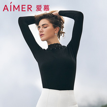 Adore Warm Underwear Womens Autumn Clothes Warm Silk Stand-up Collar Thin bottom blouses AM722133