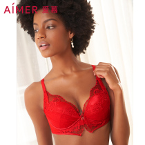 Love the red honeymoon period of marriage this year small breasts gather red underwear female bra AM112431