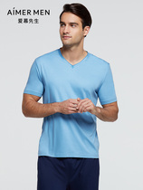 Mr. Aimu 21SS enjoy silky home vneck short sleeve NS41E321