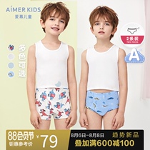 Adoring childrens boys mid-waist boxer briefs two-piece bag AK2235741