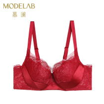aimer love Mu Lan red underwear female moon half lotus pond 3 4 conjoined thin mold Cup AD12F51