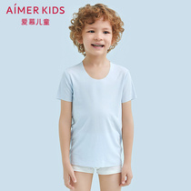 Love childrens top boy boy Modal net trace short sleeve top AK2120031