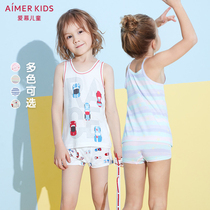 aimer kids aimer kids angel Vest modal print rabbit kids kids vest AK1111133