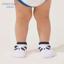 Aimer Baby 21AW Socks Neutral Baby Baby Baby Panda Floor Socks AB3946142