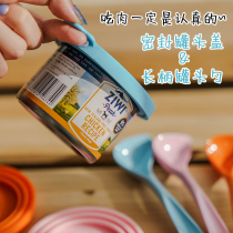 Chuchu Pet Hep Dog Canned refreshing silicone Cover Wet Cat Food Seal Cover Cat Dog Food Spoon Dog Fed Spoon