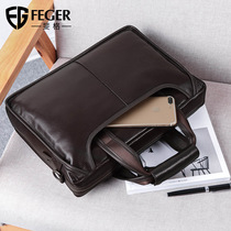 Mens handbag mens handbag genuine leather single shoulder slanted satchel satchel bag leather bag leather bag business briefcase man