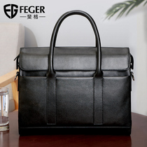 Mens handbag 2022 new genuine leather Business briefcase fashion official bag Bull Leather Single Shoulder Diagonal Satchel Bag